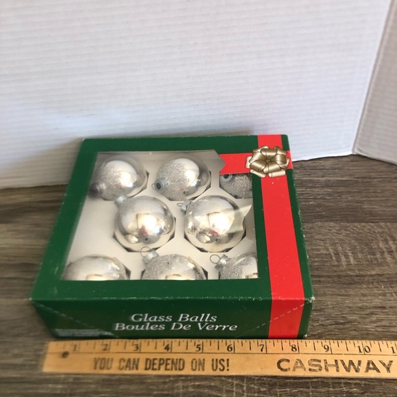Vtg Silver Holiday Ornament Set - Picture 6 of 8